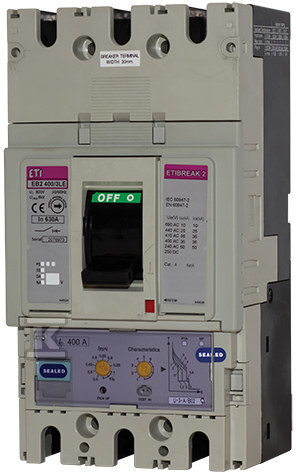Wyłącznik mocy 3P, 50kA, wyświetlacz LCD EB2 400/3LCD 400A 3p APCWH 004672147 - obrazek 1