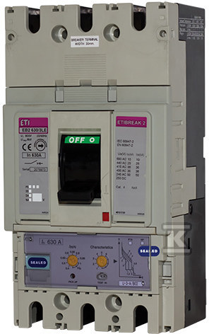 Wyłącznik mocy 4P, 36kA, wyświetlacz LCD EB2 630/4LLCD 630A 4p APGNSCWH 004672128 - obrazek 1