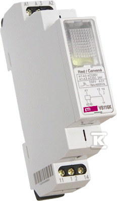 Przekaźnik inst. - z lampką sygnalizacyjną białą VS316/230V AC 002471220 - obrazek 1
