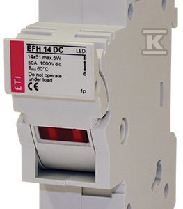 Podstawa bezpiecznikowa DC EFH 14 DC 1P 1100V 002560206 Podstawa bezpiecznikowa DC EFH 14 DC 1P 1100V 002560206