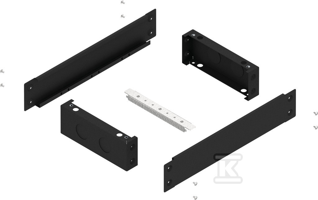 Cokół o wysokości 100mm RAL9005 do obudów HXS300 o szerokości 4 (1050) PH1 D3-W4 001336914 - obrazek 1