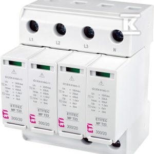Ogranicznik przepięć T2, T3 (C, D) – z wkładką topikową ETITEC MF T23 300/20 1+0 002440700 Ogranicznik przepięć T2, T3 (C, D) – z wkładką topikową ETITEC MF T23 300/20 1+0 002440700