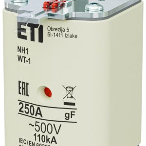 Wkładka bezpiecznikowa – NH1 gF 250A/500V G – szybka / pokrywy stalowe 004139134 Wkładka bezpiecznikowa – NH1 gF 250A/500V G – szybka / pokrywy stalowe 004139134