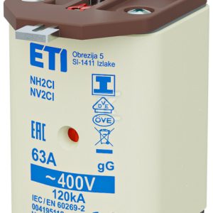 Wkładka bezpiecznikowa – NH2C/I gG 63A/400V – zwłoczna / zaczepy izolowane 004195112 Wkładka bezpiecznikowa – NH2C/I gG 63A/400V – zwłoczna / zaczepy izolowane 004195112