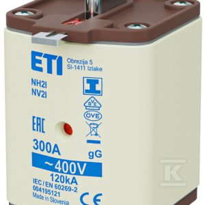 Wkładka bezpiecznikowa – NH2/I gG 300A/400V – zwłoczna / zaczepy izolowane 004195121 Wkładka bezpiecznikowa – NH2/I gG 300A/400V – zwłoczna / zaczepy izolowane 004195121