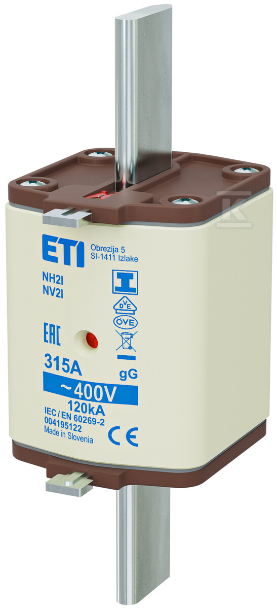 Wkładka bezpiecznikowa - NH2/I gG 315A/400V - zwłoczna / zaczepy izolowane 004195122 - obrazek 1