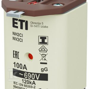 Wkładka bezpiecznikowa – NH2C/I gG 100A/690V – zwłoczna / zaczepy izolowane 004195314 Wkładka bezpiecznikowa – NH2C/I gG 100A/690V – zwłoczna / zaczepy izolowane 004195314