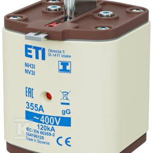Wkładka bezpiecznikowa – NH3/I gG 355A/400V – zwłoczna / zaczepy izolowane 004196128