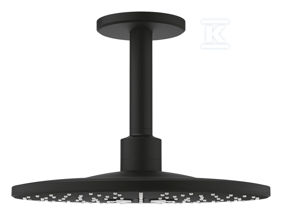 Rainshower SmartActive 310 - deszczownica z przepustem stropowym 142 mm, 2 strumienie, czarny mat 22124KF0 - obrazek 1