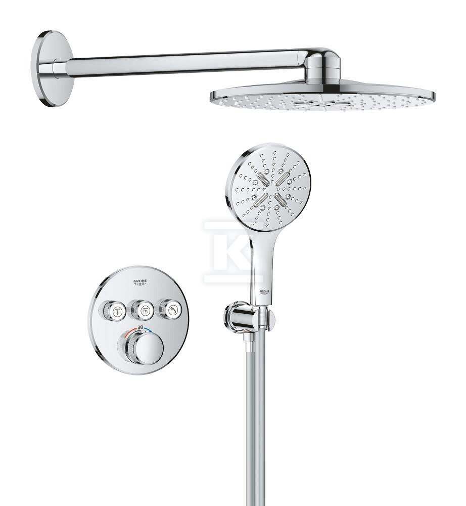 Zestaw prysznicowy z deszczownicą Rainshower SmartActive 310, podtynkowy, chrom 1039970000 - obrazek 1