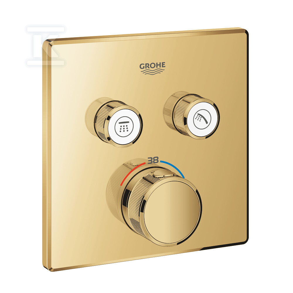 Grohtherm SmartControl Bateria termostatyczna do obsługi dwóch wyjść wody, CoolSunrise 29124GL0 - obrazek 1
