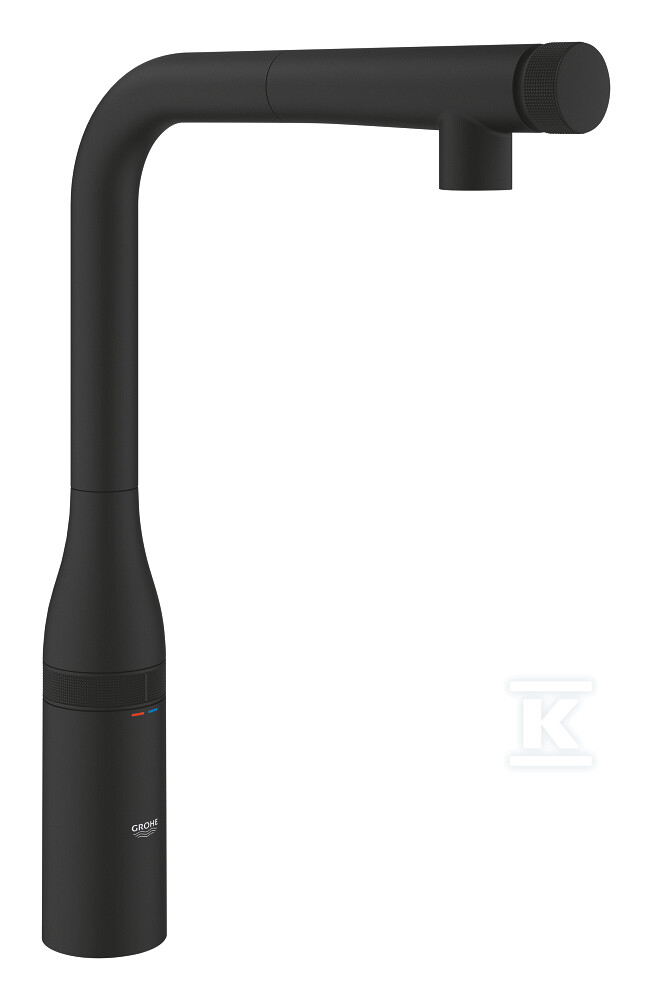 Bateria zlewozmywakowa Essence SmartControl - z funkcją SmartControl, stojąca, wylewka obracana 140°, czarny mat 31928KF0 - obrazek 1