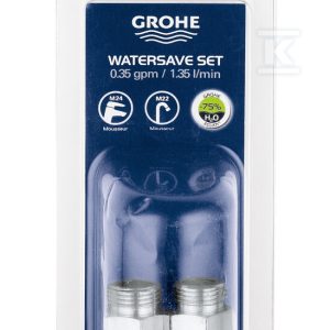Zestaw oszczędzający wodę, chrom, przepływ 1,35 l/min 48191000