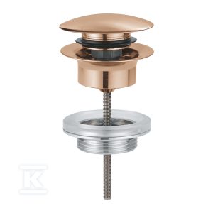Zestaw odpływowy z korkiem typu naciśnij – otwórz, Brushed WarmSunset 65807DL0 Zestaw odpływowy z korkiem typu naciśnij – otwórz, Brushed WarmSunset 65807DL0