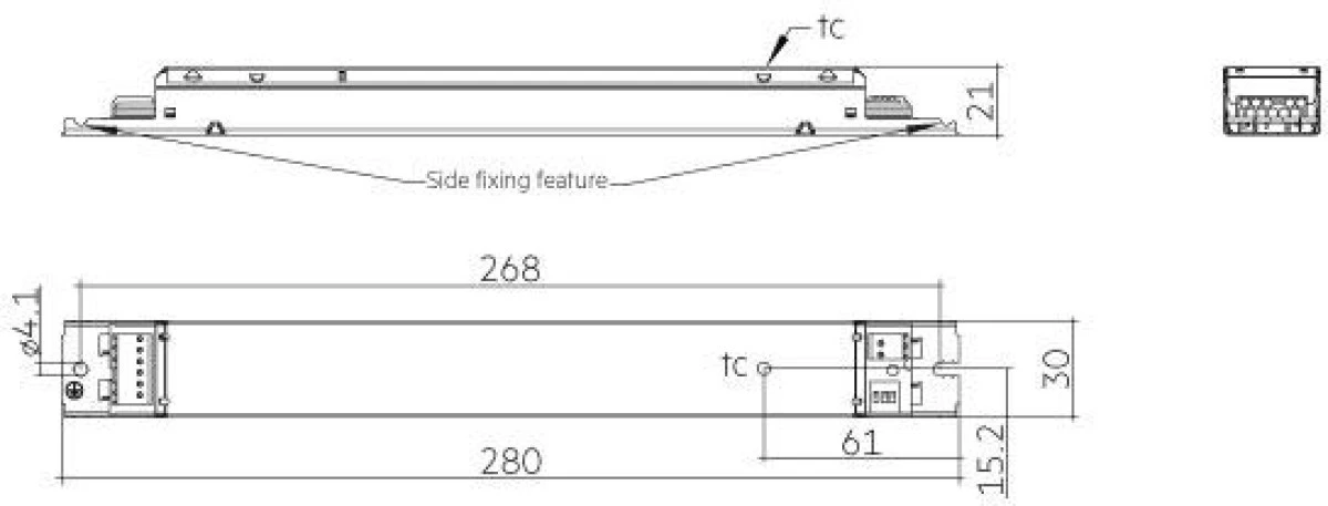 LC 75W 200‑550mA 230V DA lp SNC4 Zasilacz LED liniowy stałoprądowy ściemnialny ESSENCE TRIDONIC ‑ 87501206 - obrazek 2