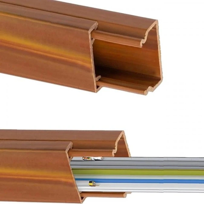 Listwa Kanał Kablowy MKE 11x15 2m Drewno Ciemne 2m - obrazek 1