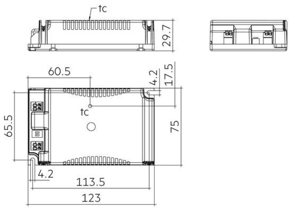 LC 114/1500‑2100/57 flexC C SNC4 Zasilacz LED kompaktowy stałoprądowy nieściemnialny ESSENCE TRIDONIC ‑ 87501127 - obrazek 2