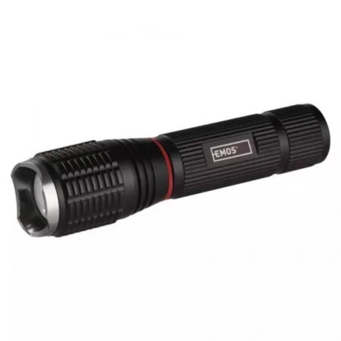 Latarka metalowa LED 5W + 3W COB 230 lm 3× AAA z zoomem P3111 - obrazek 1