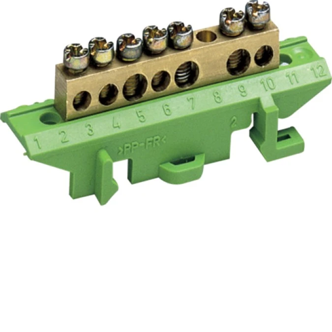 Listwa przyłączeniowa 7 otworów zielona 3x16mm2 4x10mm2 KM07E - obrazek 1