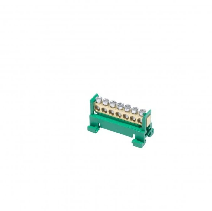 Listwa zaciskowa na szynę PE7 ochronna 7‑torowa 16mm² 400V AC 63A zielona 81700005 - obrazek 1