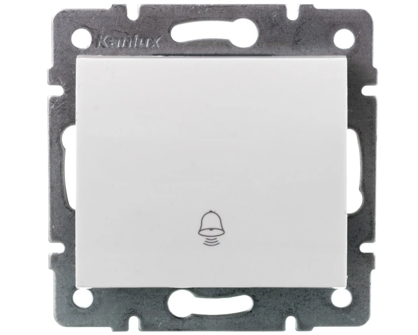 LOGI Łącznik zwierny dzwonek śrubowy biały 10AX 250V 021030102 25071 - obrazek 1