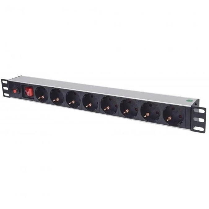 Listwa zasilająca Rack 19 X8 1U Schuko 3M bezpiecznik 713986 - obrazek 3
