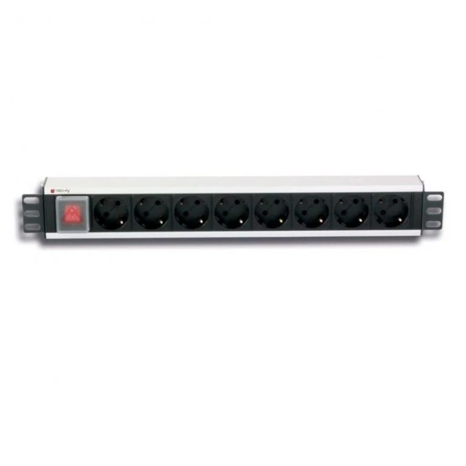 Listwa Zasilająca Rack 1.5U 250V/16A 8x Schuko 3m - obrazek 1