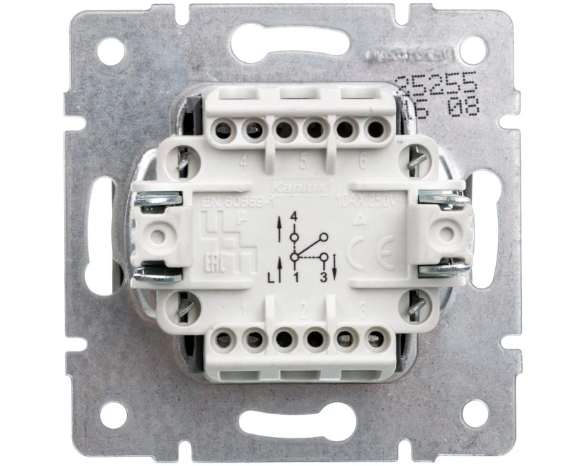 LOGI Łącznik żaluzjowy śrubowy 10AX 250V grafit 021100141 25255 - obrazek 2