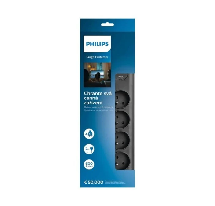 Listwa przepięciowa 8 gniazd Philips SPN7080BA/60 - obrazek 2