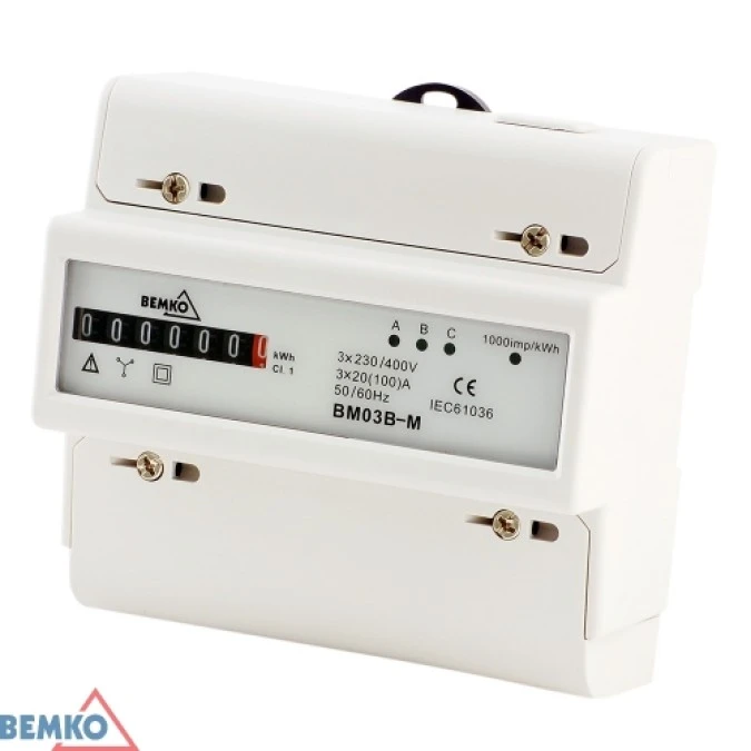Licznik energii 3 fazowy 20(100)A mechaniczny A30‑BM03B‑M - obrazek 1