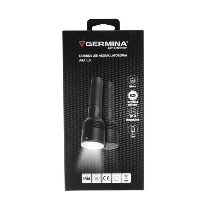 Latarka LED akumulatorowa Ara 1.0 GW‑0140 - obrazek 3