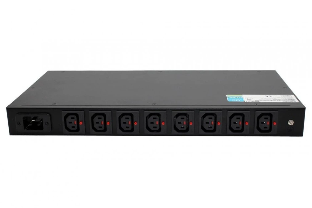 Listwa zasilająca SMART PDU 1U, gniazdo zasilające IEC320 C20 16A/250V, gniazda 8x C13, 16A DN‑NP2‑H1‑8C13 - obrazek 3