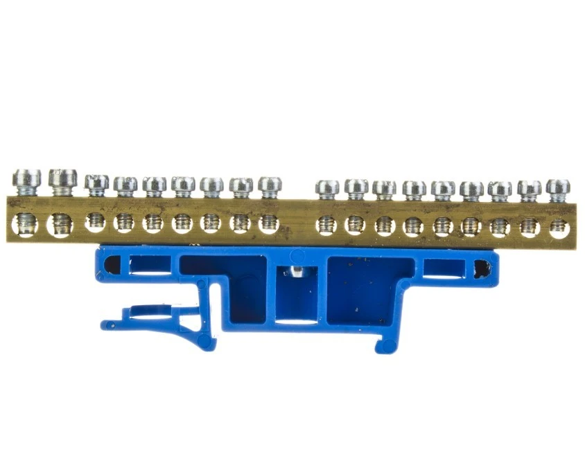 Listwa zaciskowa na szynę 18‑torowa niebieska TH35 LZ‑18/N 0922‑00 - obrazek 1