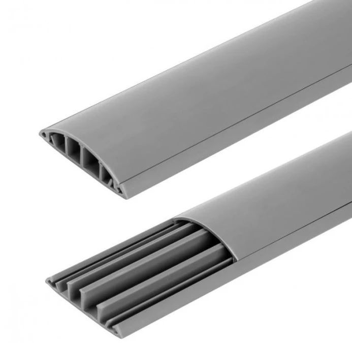 Listwa maskująca przewody TV maskownica uniwersalna napodłogowa naścienna 90x20mm szara 2m - obrazek 1