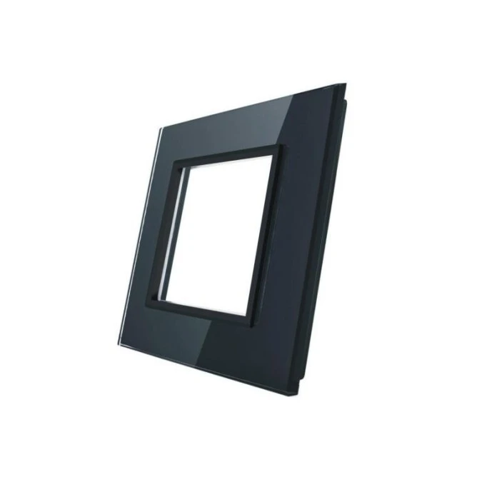 Livolo POJEDYNCZA CZARNA RAMKA SZKLANA 80mm GPF‑1‑62 - obrazek 1