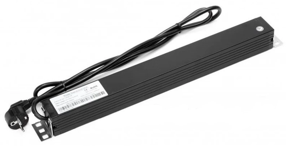 Listwa zasilająca RACK 19 1U 8 gniazd z wyłącznikiem 1,8m - obrazek 2
