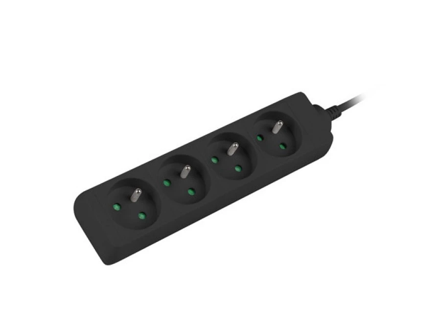 LISTWA PRZEDŁUŻACZ LANBERG 1.5M 4X 230V PL KABEL WYKONANY Z PEŁNEJ MIEDZI CZARNA - obrazek 1