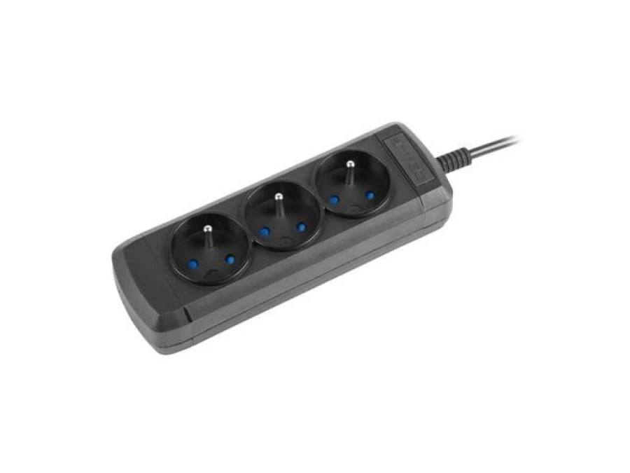 Listwa zasilająca 3‑gniazd z/u ARMAC ARC3 0,6m UPS czarna ARCOLOR3/0.6/CZ/IEC - obrazek 1