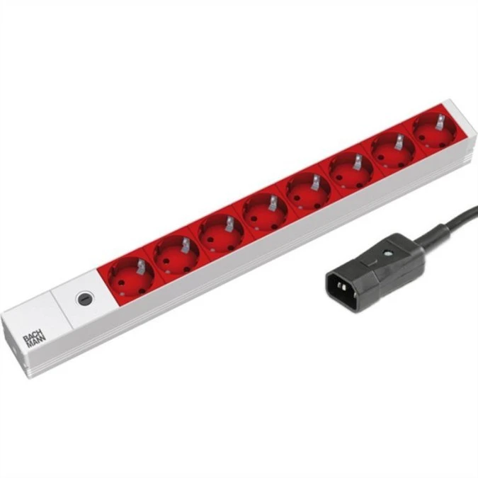 Listwa zasilająca RACK19cali 8‑drożna, 2300W, wtyczka IEC320 C14 - obrazek 1