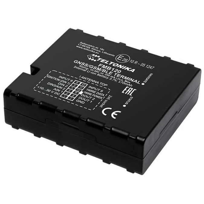 Lokalizator GPS GNSS, GSM, Bluetooth, Bateria zapasowa Teltonika FMB120