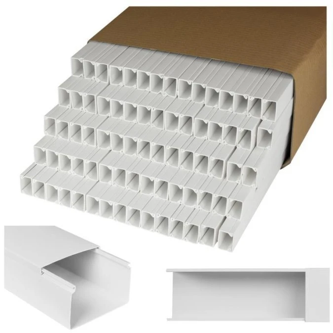 Listwa elektroinstalacyjna kanał kablowy BKK 25x16mm korytko z pokrywą KARTON=168m (84szt) NEKU - obrazek 1