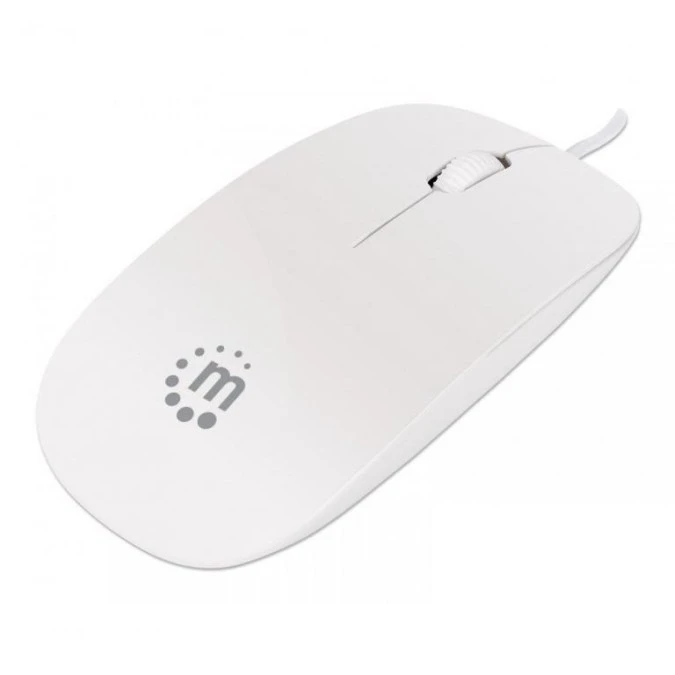 Mysz Optyczna USB 1000dpi SuperSlim Biała Manhattan - obrazek 2