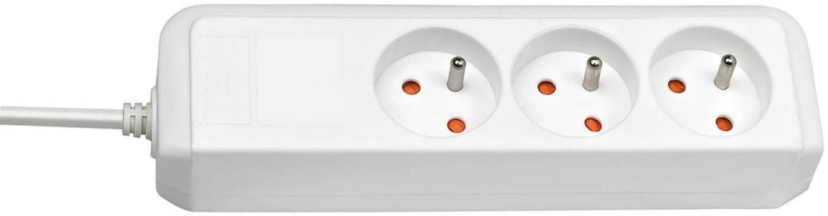 Listwa zasilajaca Eco‑Line 1,5m 3 gniazda biała H05VV‑F 3G1,5 1157494 - obrazek 1