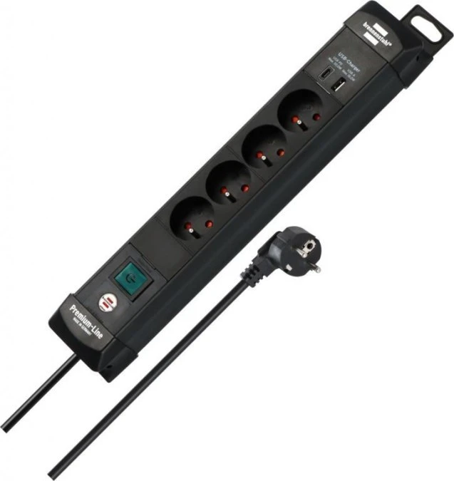 Listwa zasilająca Premium‑Line z 4 gniazdami i USB‑C PD 30W + USB‑A 18W 1951144608 - obrazek 1
