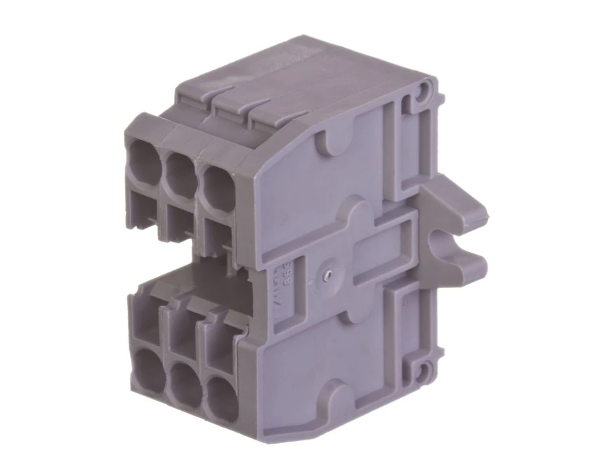 Listwa zaciskowa kompaktowa 2‑przewodowa 2,5mm2 3‑torowa z mocowaniem śrubowym szara 869‑103 /100szt./ - obrazek 2