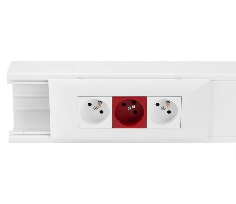 Listwa elektroinstalacyjna koryto instalacyjne 100x50 do montażu systemu ramek i gniazd 45x45 opakowanie (4/M/0010031000502000) - obrazek 1