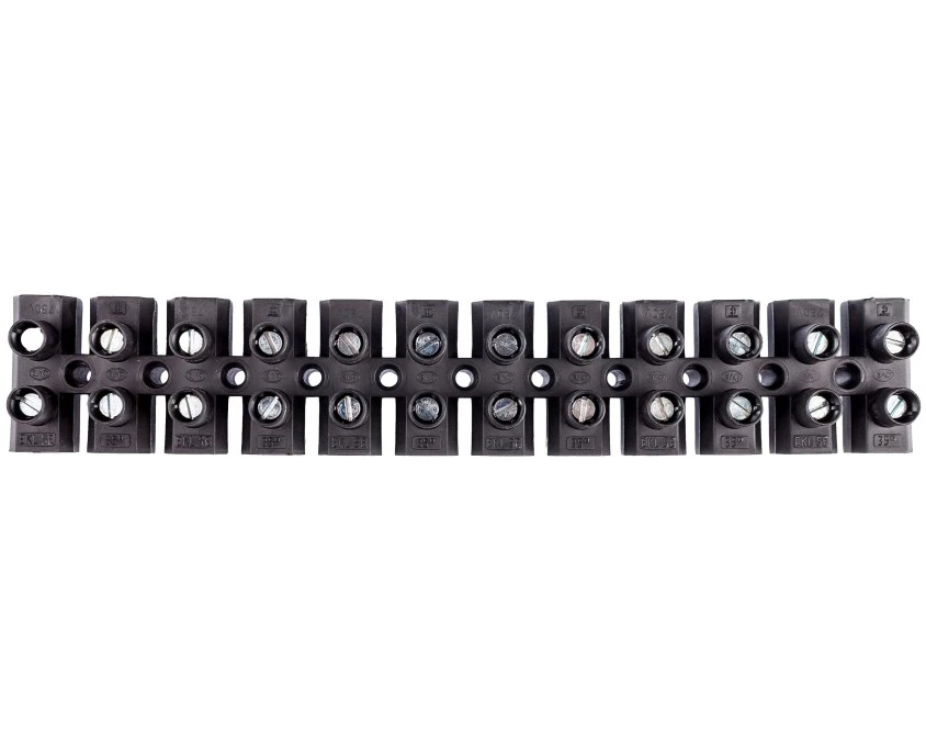 Listwa zaciskowa gwintowa 12‑torowa 35mm2 czarna EKL 5E 89150007 - obrazek 1