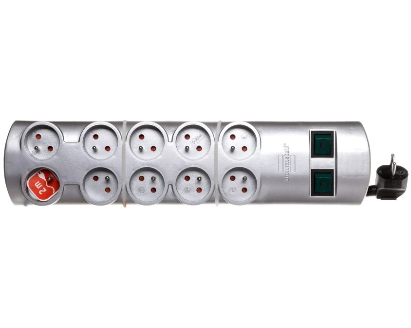 Listwa zasilająca Primera‑Line 2m 10 gniazd srebrna H05VV‑F 3G1,5 1153394120 - obrazek 1