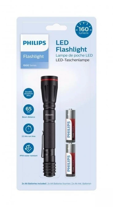 Latarka LED Philips 2xAA duża moc SFL1001P/10 - obrazek 2