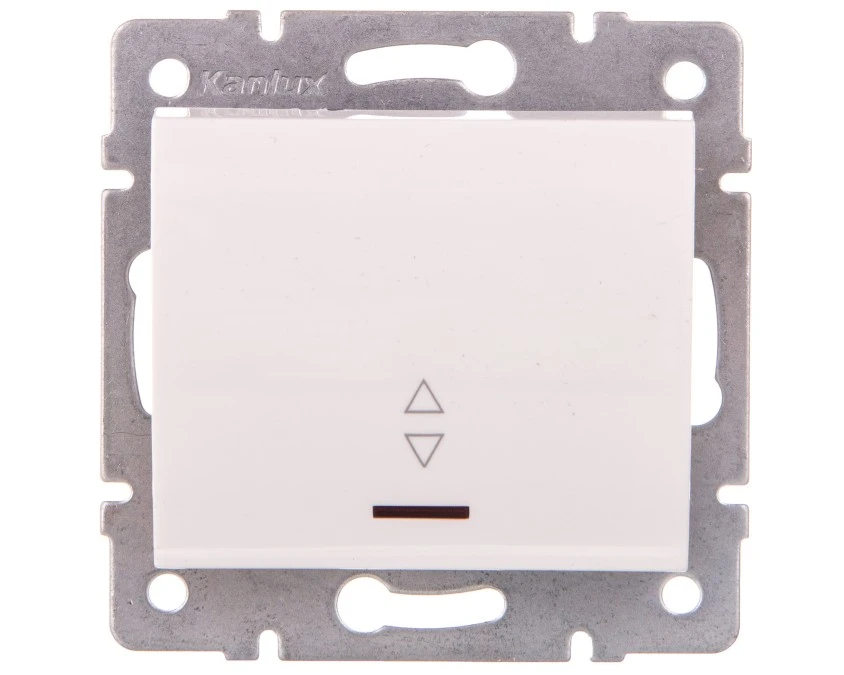 LOGI Łącznik schodowy z LED śrubowy 10AX 250V biały 021140102 25081 - obrazek 1